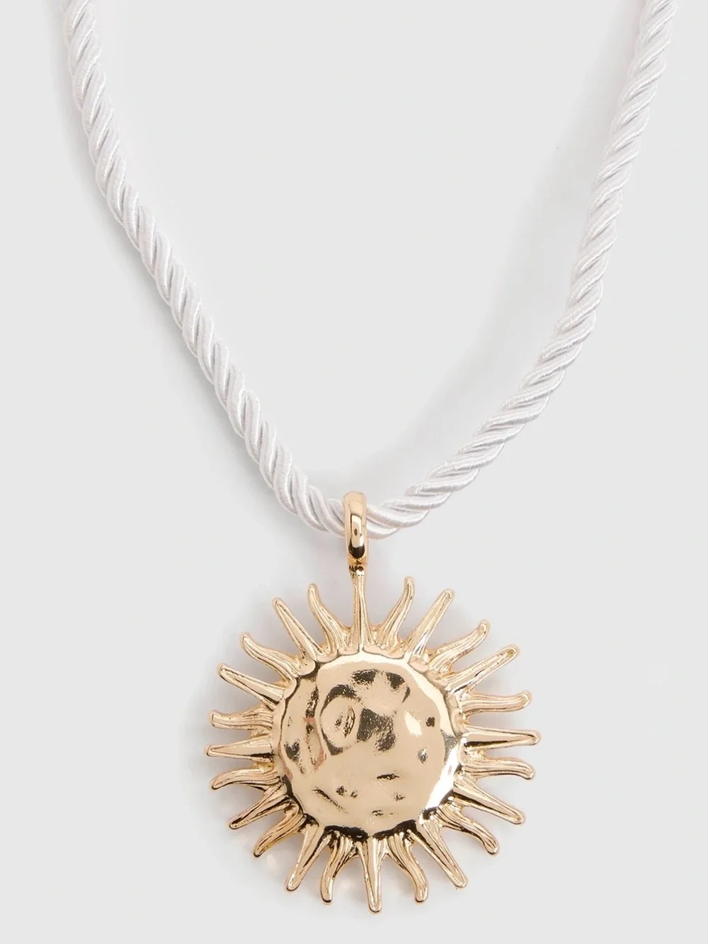 Gold Sun Pendant Rope Necklace - Picture 4 of 7